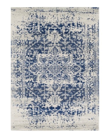 Tapis Vintage Oriental - Bleu et Beige - 160x220cm