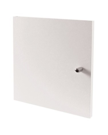 Porte pour meuble à cases bouton de porte inox - Blanc