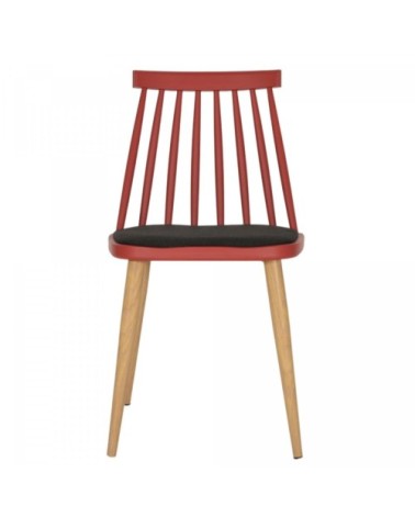 Lot 2 chaises design rouge