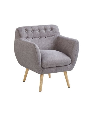 Fauteuil de salon en tissu gris clair