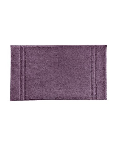 Tapis de bain violet raisin 90x50 en coton