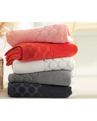 Drap de bain orange corail 70x140 en coton