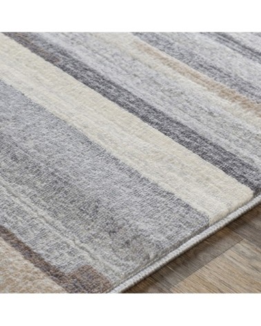 Tapis Scandinave Hygge - Blanc et Marron - 200x275cm