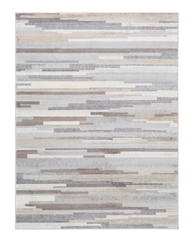 Tapis Scandinave Hygge - Blanc et Marron - 160x215cm