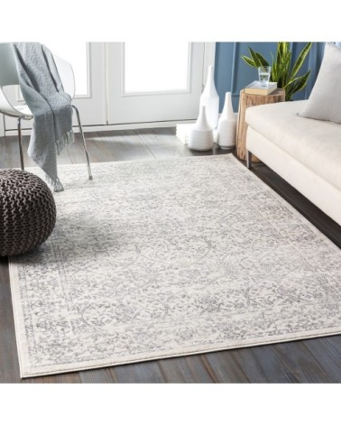 Tapis Vintage Oriental - Blanc et Gris - 200x275cm