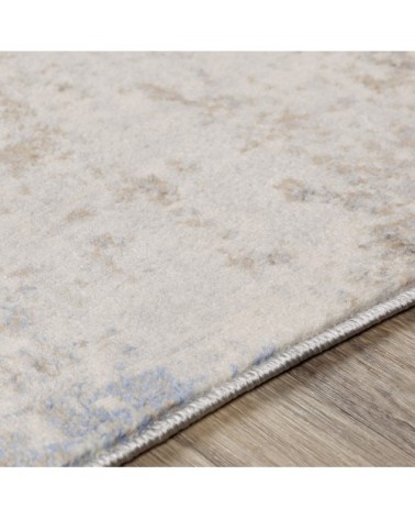 Tapis Abstrait Moderne - Ivoire, Gris et Bleu - 160x215cm