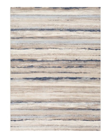 Tapis Scandinave Hygge - Blanc Cassé, Gris et Bleu - 200x275cm