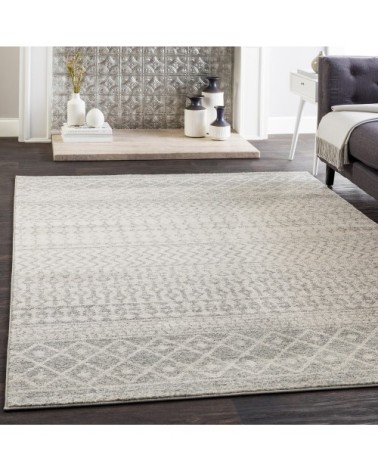 Tapis Scandinave Bohème - Gris et Blanc - 120x170cm