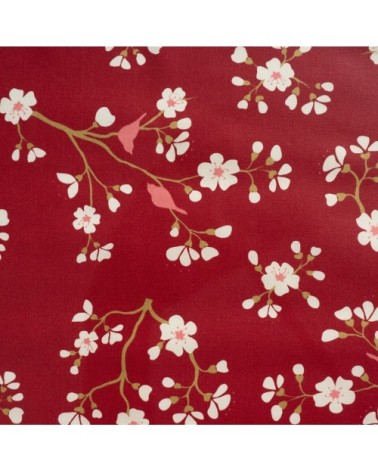 Nappe enduite ovale 160 x 240 cm rouge