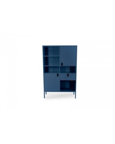 Grande étagère design nombreux rangements bleu