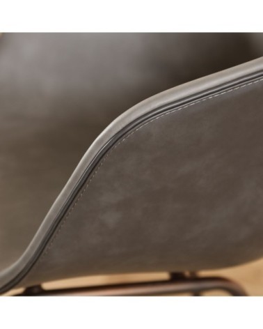 Chaise design simili gris