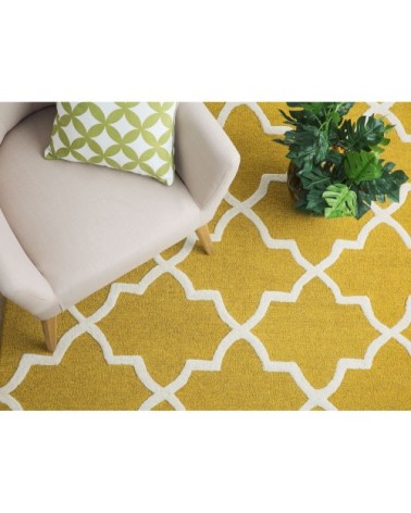 Tapis en tissu jaune 200x140cm