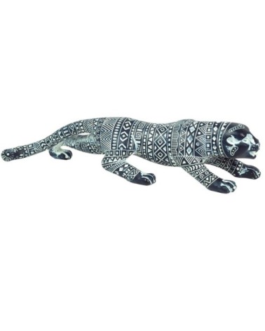Statuette de décoration léopard ethnique L30cm