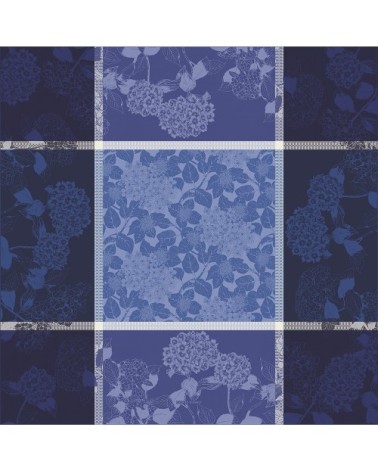 Nappe antitache déperlant pur coton bio bleu 175X255