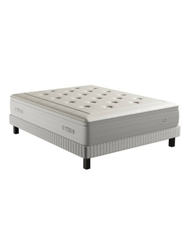 Ensemble 160x200 matelas H33 ressort ensachés, ferme, sommier