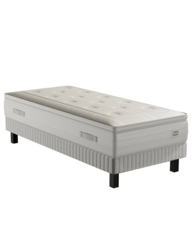 Ensemble 90x200 matelas H33 ressort ensachés, ferme, sommier