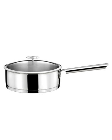 Sauteuse 24cm inox revêtu avec couvercle universel en Acier Inoxydabl