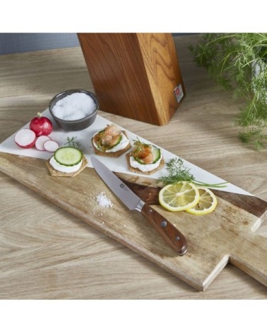 Couteau à découper 20 cm en Acier X50CrMoV15 + Bois de frêne fumé Noi