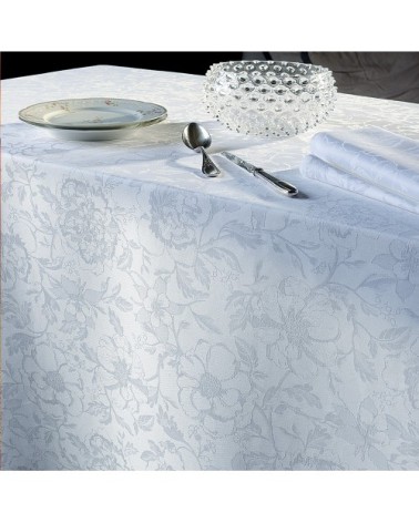 Nappe  pur coton blanc 180x250