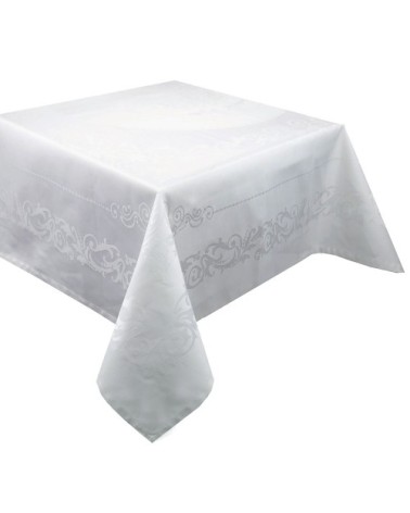 Nappe antitache déperlant pur coton blanc 174X364