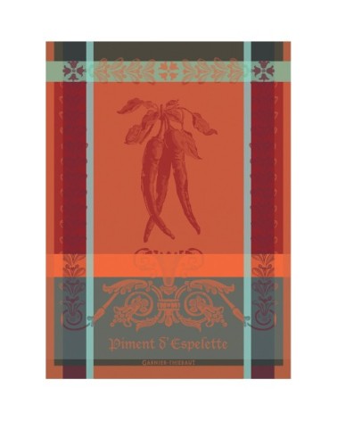 Torchon  pur coton rouge 56x77