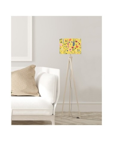 Abat-jour Lampadaire fleur jaune acidulé Ø 45 x H 25