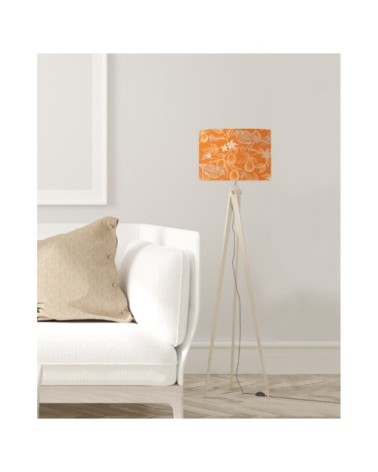 Abat-jour Lampadaire oiseau orange acidulé Ø 45 x H 25