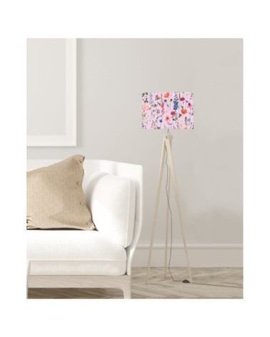 Abat-jour Lampadaire fleur rose acidulé Ø 45 x H 25