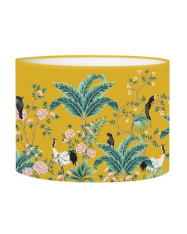 Abat-jour lampadaire Jungle jaune moutarde Ø 45 x H 25