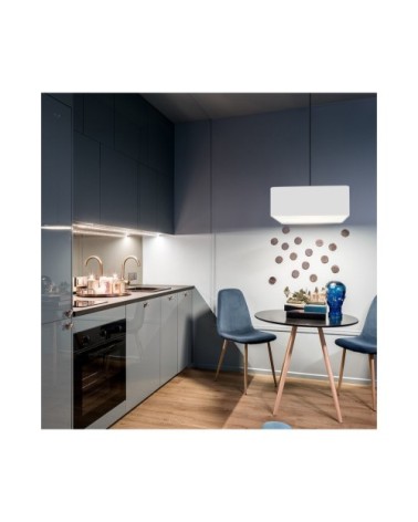 Suspension Carrée Carlito Blanc Ø 50 x H 20