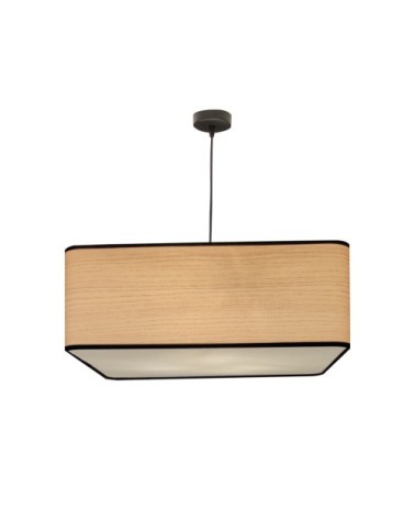 Suspension Carré effet bois D 50 cm