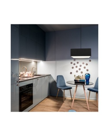 Suspension Carrée Carlito Noir Ø 50 x H 20