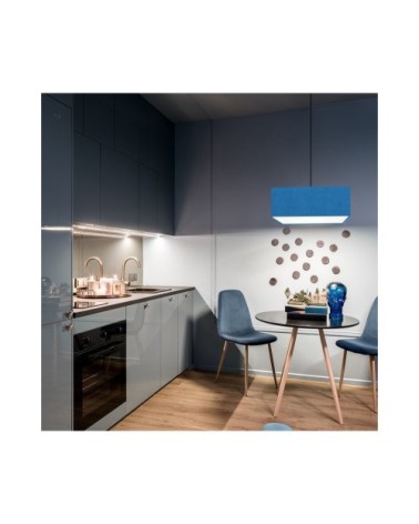 Suspension Carrée Carlito Bleu Ø 50 x H 20