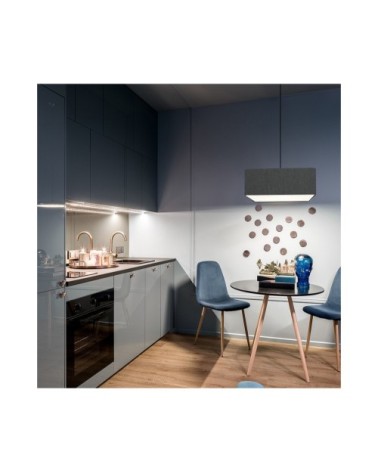 Suspension Carrée Carlito Gris Souris Ø 50 x H 20