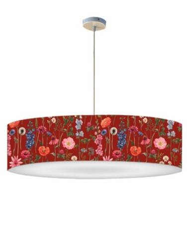 Suspension fleur rouge acidulée Ø 60 x H 25