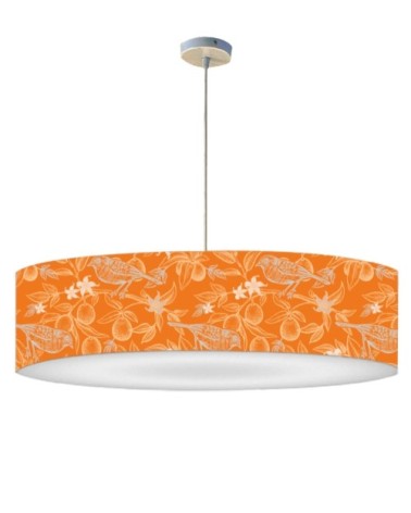 Suspension oiseau orange acidulée Ø 60 x H 25