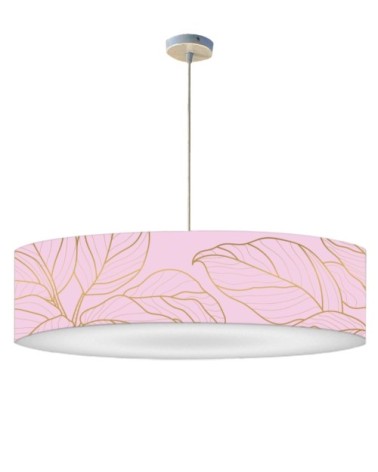 Suspension feuille rose acidulée Ø 60 x H 25