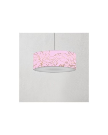 Suspension feuille rose acidulée Ø 60 x H 25