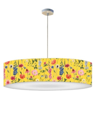 Suspension fleur jaune acidulée Ø 60 x H 25