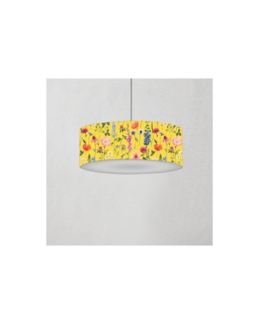 Suspension fleur jaune acidulée Ø 60 x H 25