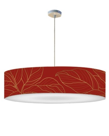 Suspension feuille rouge Ø 60 x H 25