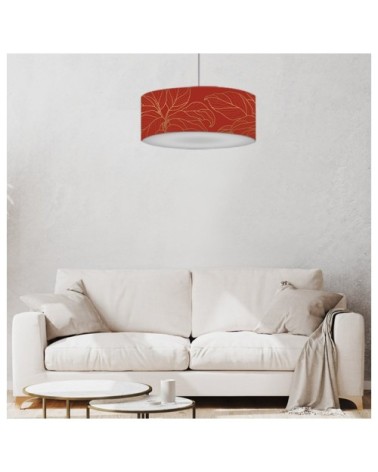Suspension feuille rouge Ø 60 x H 25