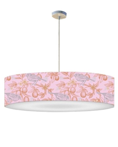 Suspension oiseau rose acidulée Ø 60 x H 25