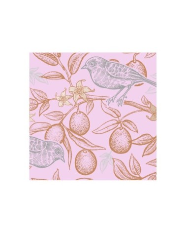 Suspension oiseau rose acidulée Ø 60 x H 25