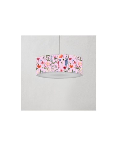 Suspension fleur rose acidulée Ø 60 x H 25