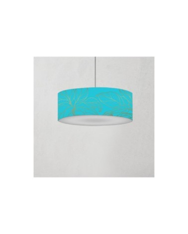 Suspension feuille bleue acidulée Ø 60 x H 25