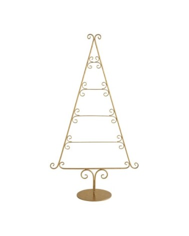 Sapin décoratif en métal doré