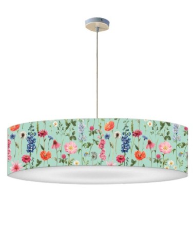 Suspension fleur vert acidulé Ø 60 x H 25