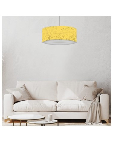 Suspension feuille jaune acidulée Ø 60 x H 25