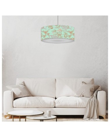 Suspension oiseau vert acidulé Ø 60 x H 25